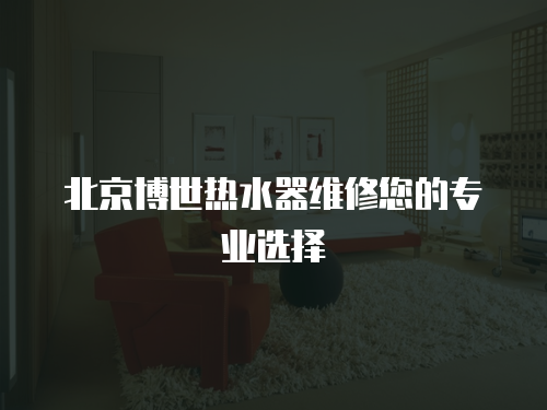北京博世熱水器維修您的專業選擇
