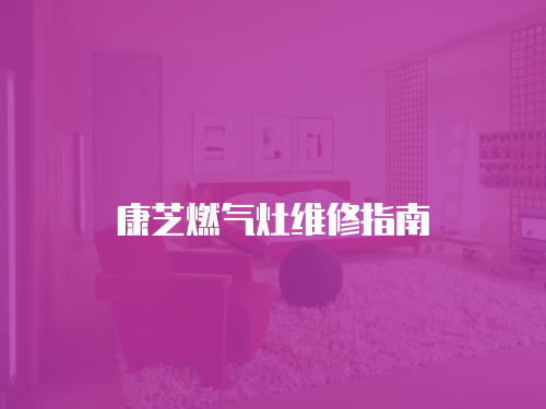 康芝燃氣灶維修指南