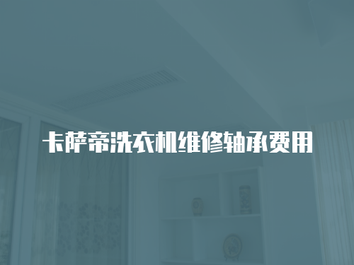 卡薩帝洗衣機維修軸承費用