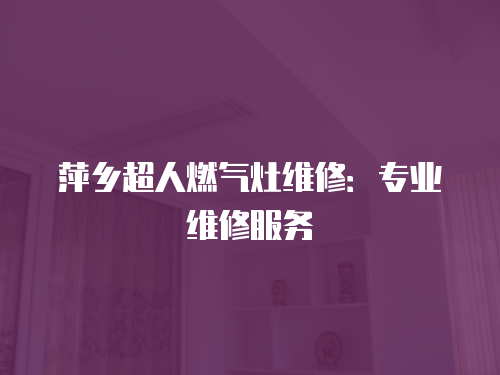 萍鄉超人燃氣灶維修：專業維修服務
