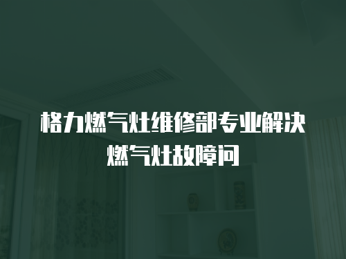 格力燃氣灶維修部專業解決燃氣灶故障問