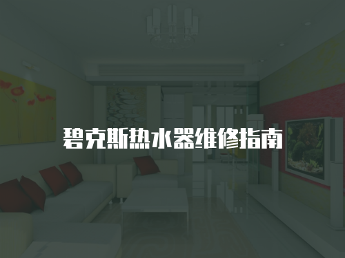 碧克斯熱水器維修指南