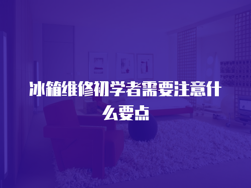 冰箱維修初學者需要注意什么要點