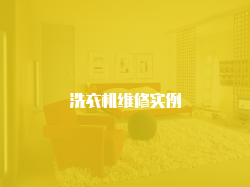 洗衣機(jī)維修實(shí)例