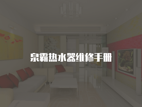 泉霸熱水器維修手冊