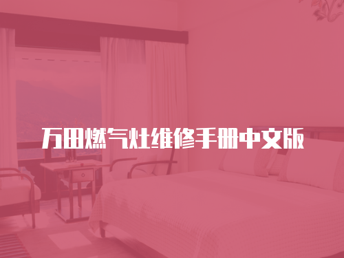 萬田燃?xì)庠罹S修手冊(cè)中文版