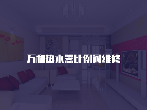 萬和熱水器比例閥維修