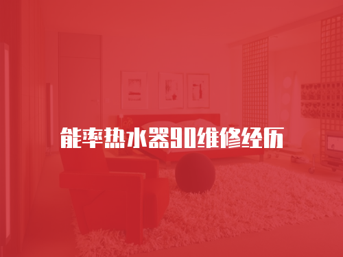 能率熱水器90維修經歷