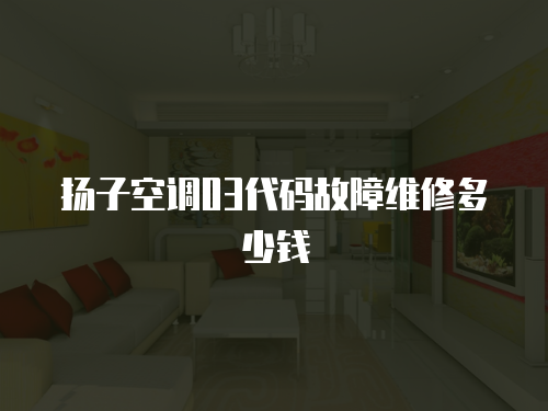 揚(yáng)子空調(diào)03代碼故障維修多少錢