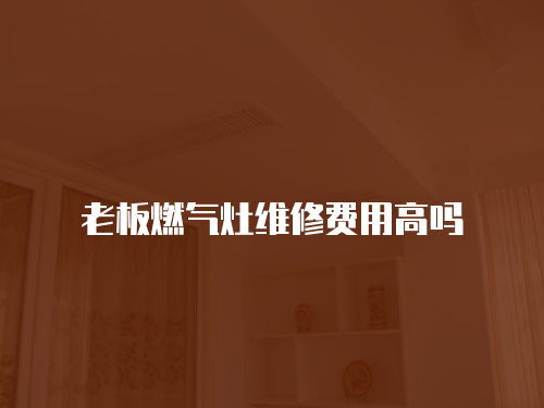 老板燃氣灶維修費用高嗎