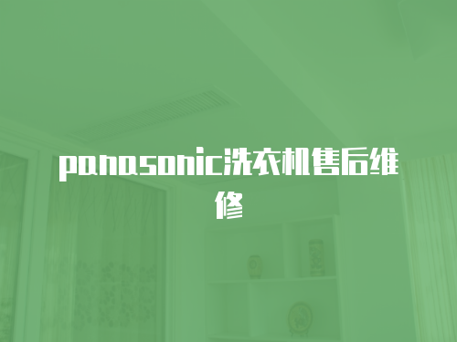 panasonic洗衣機售后維修