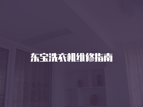 東寶洗衣機(jī)維修指南