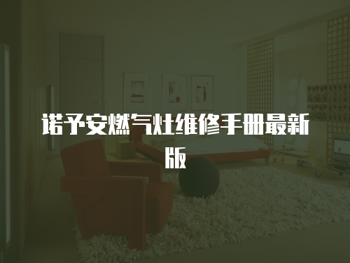 諾予安燃?xì)庠罹S修手冊最新版