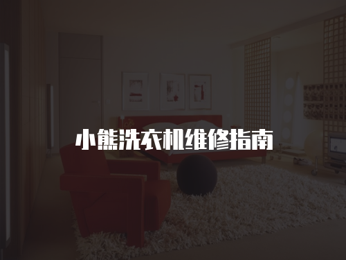 小熊洗衣機維修指南