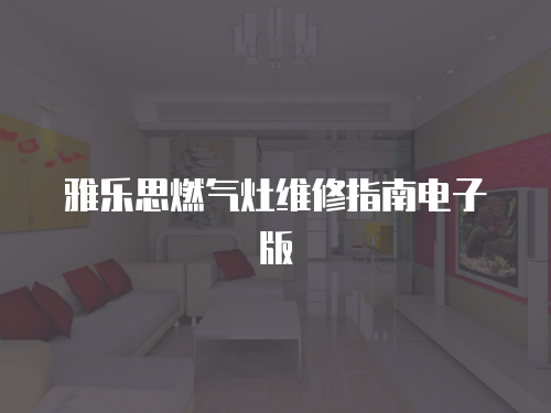 雅樂思燃氣灶維修指南電子版