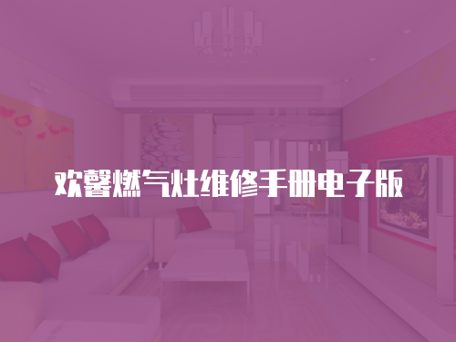 歡馨燃氣灶維修手冊電子版