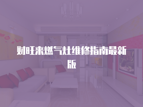 財旺來燃氣灶維修指南最新版