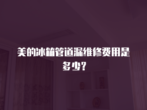 美的冰箱管道漏維修費用是多少？