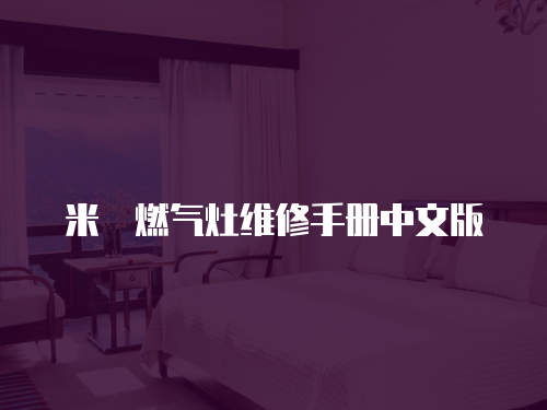 米詅燃氣灶維修手冊中文版