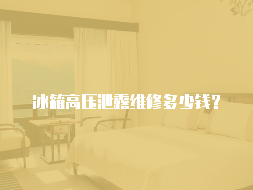 冰箱高壓泄露維修多少錢？