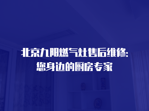 北京九陽燃氣灶售后維修：您身邊的廚房專家