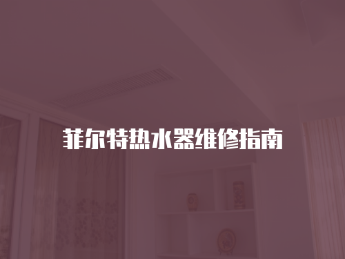 菲爾特熱水器維修指南