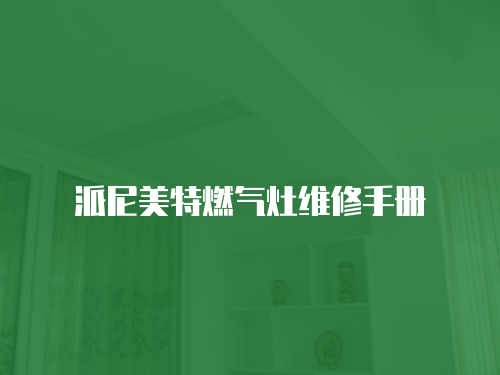 派尼美特燃氣灶維修手冊