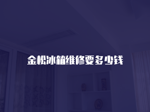 金松冰箱維修要多少錢