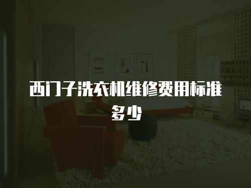 西門子洗衣機維修費用標準多少