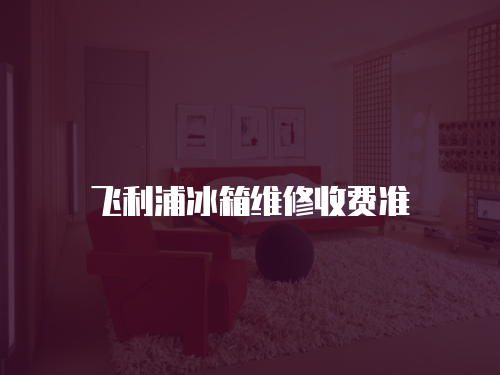 飛利浦冰箱維修收費準