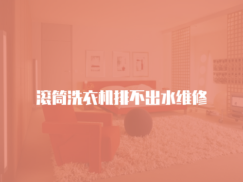 滾筒洗衣機排不出水維修