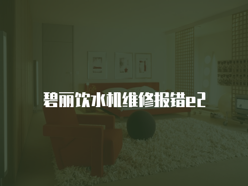 碧麗飲水機維修報錯e2