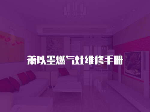 蕭以墨燃氣灶維修手冊