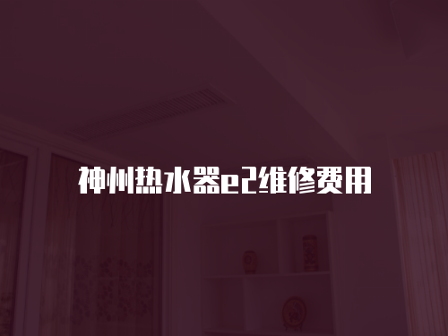 神州熱水器e2維修費用