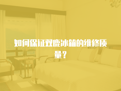 如何保證雙鹿冰箱的維修質量？