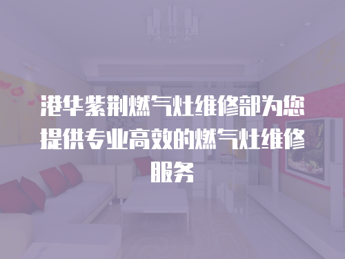 港華紫荊燃氣灶維修部為您提供專業高效的燃氣灶維修服務