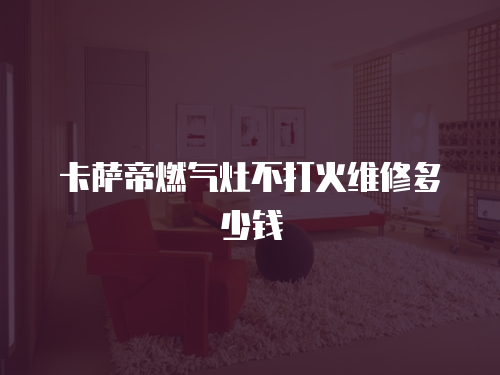 卡薩帝燃?xì)庠畈淮蚧鹁S修多少錢