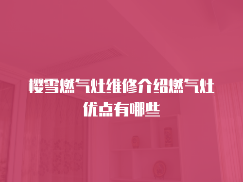 櫻雪燃氣灶維修介紹燃氣灶優點有哪些