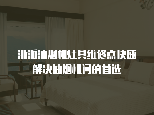 浙派油煙機灶具維修點快速解決油煙機問的首選
