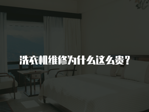 洗衣機(jī)維修為什么這么貴？