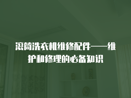 滾筒洗衣機(jī)維修配件——維護(hù)和修理的必備知識(shí)