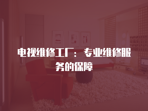 電視維修工廠：專業(yè)維修服務(wù)的保障