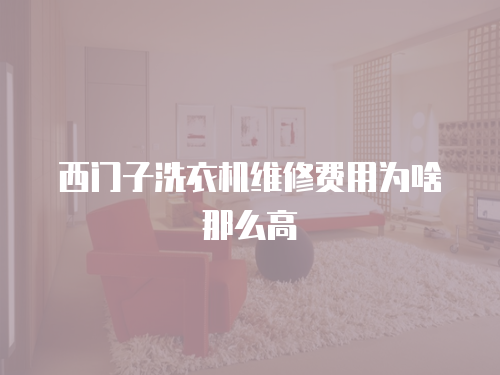 西門子洗衣機(jī)維修費(fèi)用為啥那么高