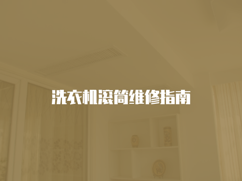 洗衣機(jī)滾筒維修指南