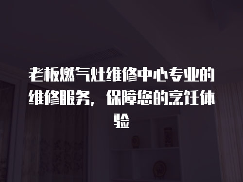 老板燃氣灶維修中心專業的維修服務，保障您的烹飪體驗