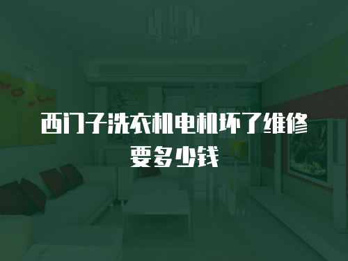 西門子洗衣機電機壞了維修要多少錢