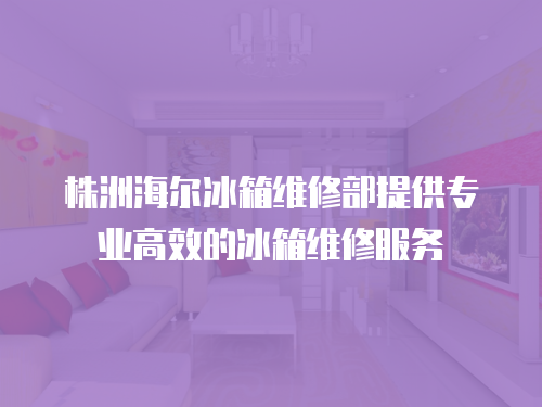株洲海爾冰箱維修部提供專業(yè)高效的冰箱維修服務(wù)