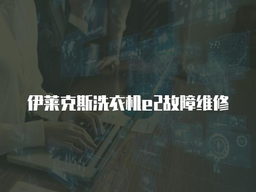 伊萊克斯洗衣機e2故障維修