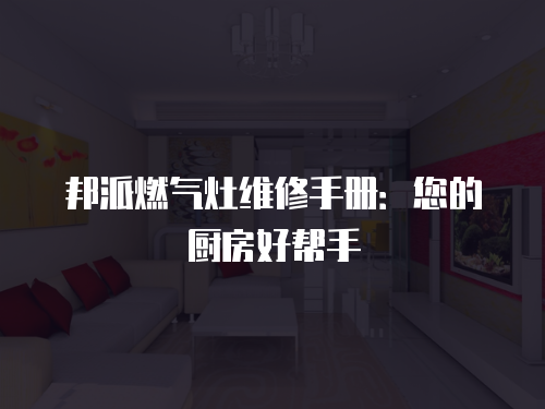 邦派燃氣灶維修手冊：您的廚房好幫手