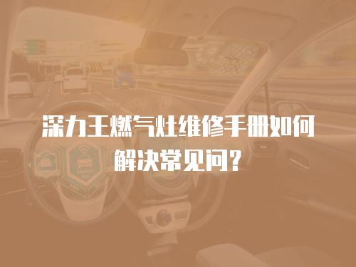 深力王燃?xì)庠罹S修手冊如何解決常見問？